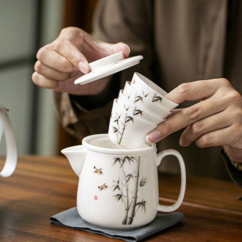 可攜式旅行茶具套裝戶外隨身快客杯茶具外出攜帶包喝茶旅遊泡茶器 可攜式旅行茶具套裝戶外隨身快客杯茶具外出攜帶包喝茶旅遊泡茶器