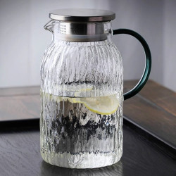 冷水壺耐高溫樹紋家用涼水壺杯大容量客廳玻璃壺泡茶壺套裝高顔值
