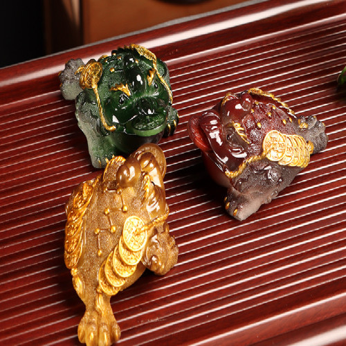 金蟾茶寵擺件可養變色茶具配件茶桌茶盤茶道金蟬茶台蟾蜍 金蟾茶寵擺件可養變色茶具配件茶桌茶盤茶道金蟬茶台蟾蜍