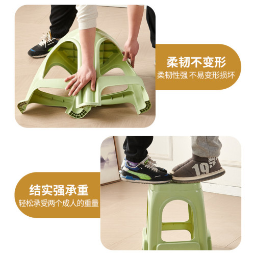塑膠凳子家用加厚客廳椅子成人特厚熟膠高凳餐桌登子朔料方板凳 塑膠凳子家用加厚客廳椅子成人特厚熟膠高凳餐桌登子朔料方板凳
