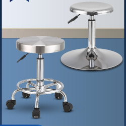 不鏽鋼防靜電凳子升降旋轉吧台椅實騐室圓凳車間流水線工作凳