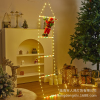 WOW聖誕梯子燈牆壁裝飾梯子燈節日氛圍裝飾聖誕老人爬梯燈