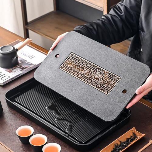 家用茶盤乾泡台托盤小型瀝儲水式茶台功夫茶具密胺竹製茶海方形無 家用茶盤乾泡台托盤小型瀝儲水式茶台功夫茶具密胺竹製茶海方形無