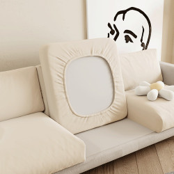 【語織相伴】奶油風防貓抓全包客廳定 做保護罩靠背沙發墊套坐墊