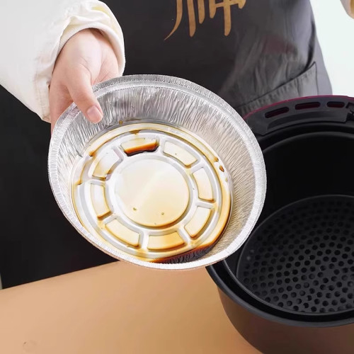 空氣炸鍋紙錫紙盤燒烤箱烘焙錫箔碗家用錫紙盒食品級圓盤 空氣炸鍋紙錫紙盤燒烤箱烘焙錫箔碗家用錫紙盒食品級圓盤