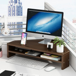 三角電腦增高架顯示器螢幕底座支架辦公室桌面置物架鍵盤收納架子