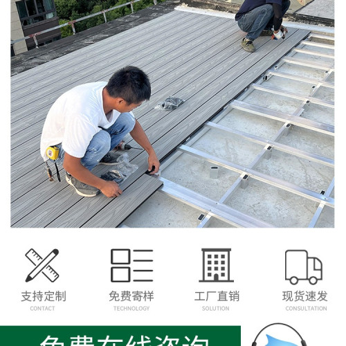 塑木地板戶外露台木塑地板室外防腐木地板陽台共擠二代庭院花園板