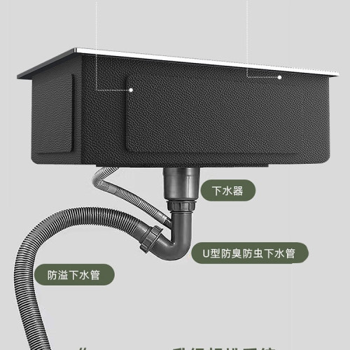 廚房水槽304不鏽鋼手工拉絲加厚單槽家用洗菜盆洗碗槽水池台下盆