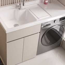 蜂窩鋁陽台洗衣櫃伴侶組合滾筒洗衣機櫃一體洗衣池台帶搓板