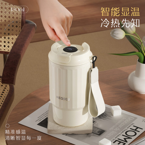 咖啡杯保溫杯大容量男女生高級感輕奢高顔值2025新款可攜式水杯子 咖啡杯保溫杯大容量男女生高級感輕奢高顔值2025新款可攜式水杯子