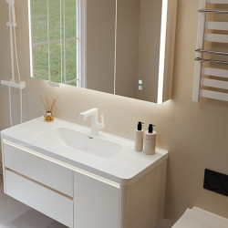 陶瓷一體盆鋁合金洗手台浴室櫃組合衛生間洗手洗臉盆