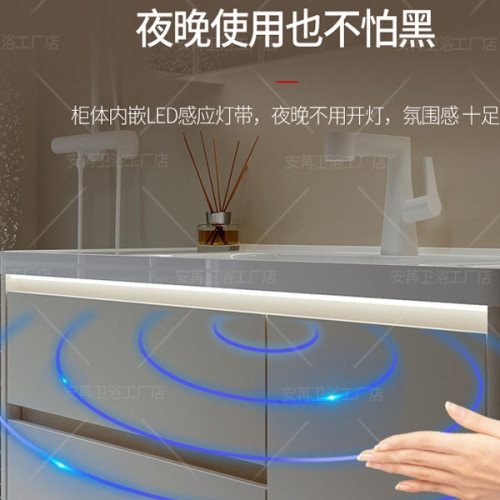 陶瓷一體盆鋁合金洗手台浴室櫃組合衛生間洗手洗臉盆 陶瓷一體盆鋁合金洗手台浴室櫃組合衛生間洗手洗臉盆