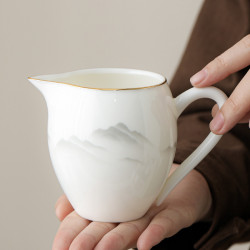 羊脂玉瓷美人公道杯德化白瓷陶瓷茶壺分茶器功夫茶具勻茶杯分茶器