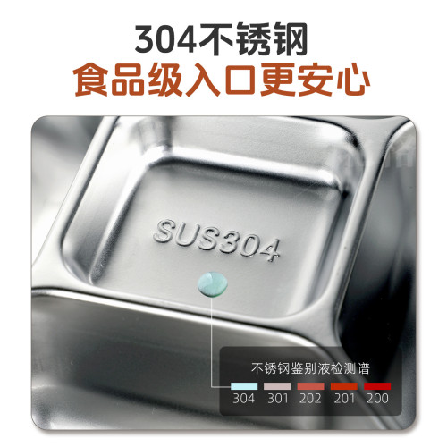 304不鏽鋼備菜盤多功能五分格配菜盤廚房收納蔥薑蒜小料調料盤子 304不鏽鋼備菜盤多功能五分格配菜盤廚房收納蔥薑蒜小料調料盤子