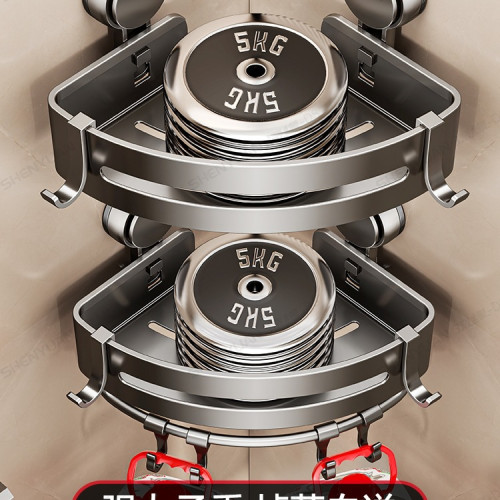 衛生間吸盤置物架浴室免打孔壁掛洗手台洗漱台厠所三角籃收納架子 衛生間吸盤置物架浴室免打孔壁掛洗手台洗漱台厠所三角籃收納架子