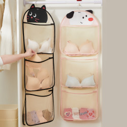 內衣收納袋門後掛袋襪子內褲儲物網兜宿舍掛牆式床邊衣櫃懸掛布袋