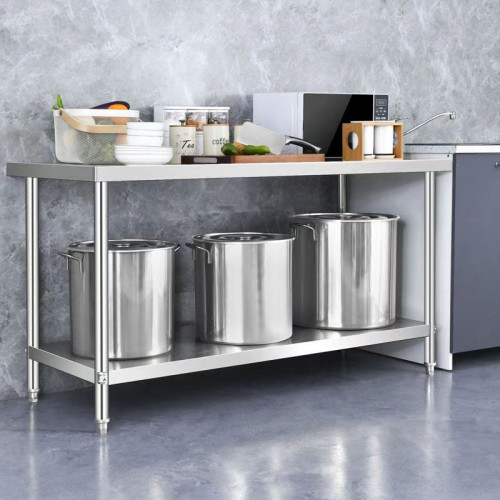 加厚雙層不鏽鋼工作台廚房切菜剁骨飯店操作台商用打荷打包台 加厚雙層不鏽鋼工作台廚房切菜剁骨飯店操作台商用打荷打包台