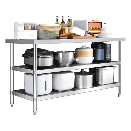 加厚雙層不鏽鋼工作台廚房切菜剁骨飯店操作台商用打荷打包台 加厚雙層不鏽鋼工作台廚房切菜剁骨飯店操作台商用打荷打包台