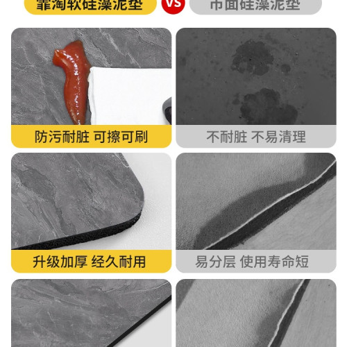 矽藻泥廚房地墊防滑防水防油耐髒腳墊子家用可擦免洗門口地毯 矽藻泥廚房地墊防滑防水防油耐髒腳墊子家用可擦免洗門口地毯