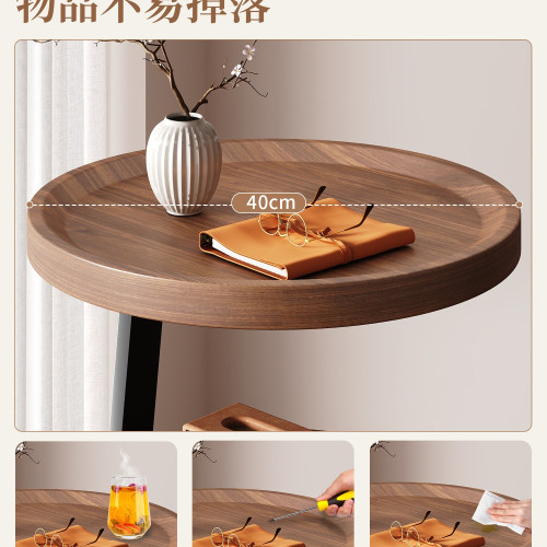 沙發邊幾茶幾客廳家用小戶型2024新款圓形邊桌置物架角幾床頭桌子 沙發邊幾茶幾客廳家用小戶型2024新款圓形邊桌置物架角幾床頭桌子