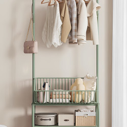 晾衣架掛衣架桿落地式臥室內家用衣帽架移動房間衣服收納置物架子