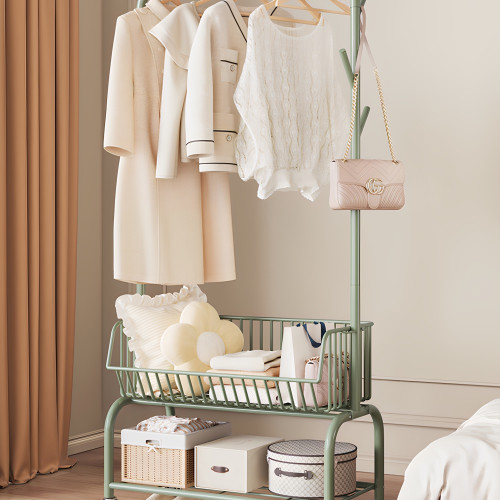 晾衣架掛衣架桿落地式臥室內家用衣帽架移動房間衣服收納置物架子 晾衣架掛衣架桿落地式臥室內家用衣帽架移動房間衣服收納置物架子