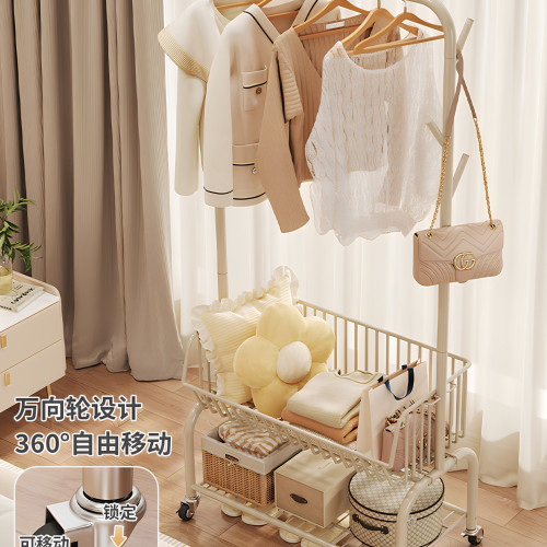 晾衣架掛衣架桿落地式臥室內家用衣帽架移動房間衣服收納置物架子 晾衣架掛衣架桿落地式臥室內家用衣帽架移動房間衣服收納置物架子