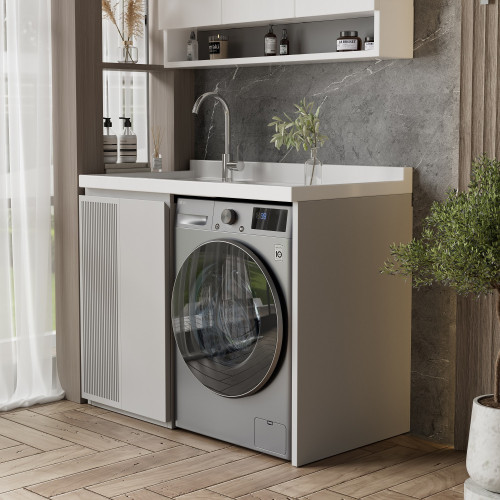 不鏽鋼烤漆洗衣機一體櫃陽台洗衣櫃組合伴侶石英石洗衣盆切角定 不鏽鋼烤漆洗衣機一體櫃陽台洗衣櫃組合伴侶石英石洗衣盆切角定