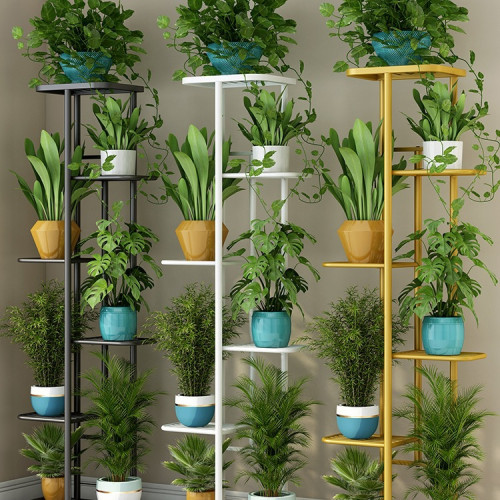 花架子客廳落地式多層鐵藝花盆架新款室內綠蘿陽台植物擺放置物架 花架子客廳落地式多層鐵藝花盆架新款室內綠蘿陽台植物擺放置物架