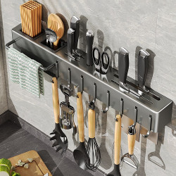 多功能刀架廚房刀具用品置物架筷籠一體收納架筷子筒壁掛式免打孔