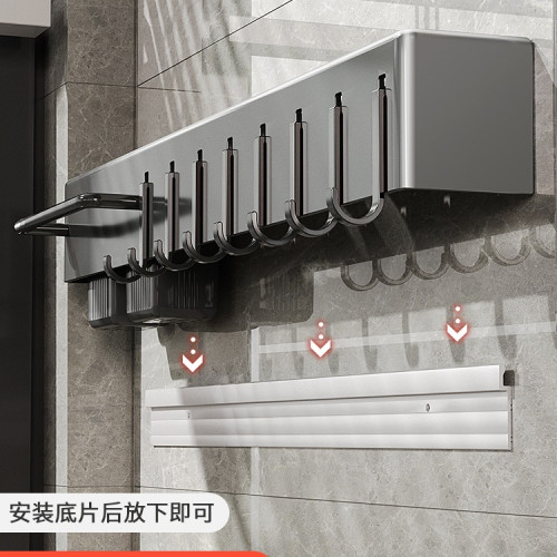 多功能刀架廚房刀具用品置物架筷籠一體收納架筷子筒壁掛式免打孔 多功能刀架廚房刀具用品置物架筷籠一體收納架筷子筒壁掛式免打孔