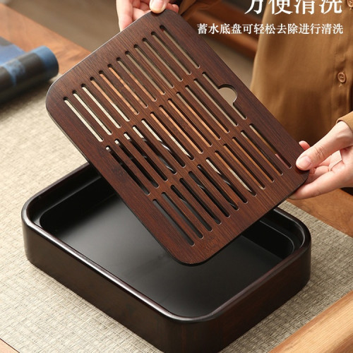 茶盤2025新款家用小型乾泡儲水茶具茶海辦公室用茶台茶托盤 茶盤2025新款家用小型乾泡儲水茶具茶海辦公室用茶台茶托盤