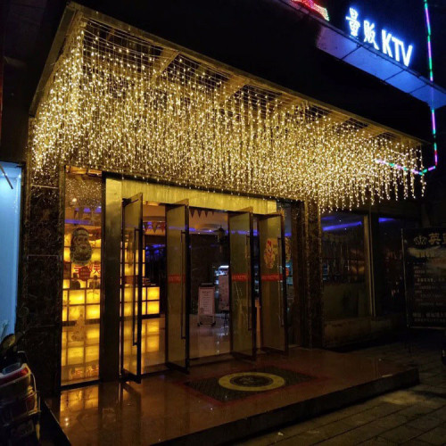 WOW戶外防水LED瀑布冰條燈商場節日裝飾滿天星燈串冰條燈彩燈 WOW戶外防水LED瀑布冰條燈商場節日裝飾滿天星燈串冰條燈彩燈