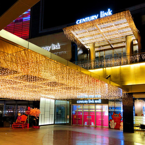 WOW戶外防水LED瀑布冰條燈商場節日裝飾滿天星燈串冰條燈彩燈 WOW戶外防水LED瀑布冰條燈商場節日裝飾滿天星燈串冰條燈彩燈