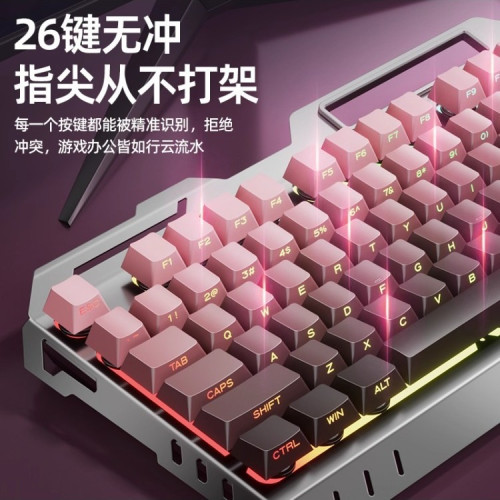 黑莓側刻金屬鍵盤滑鼠套裝有線機械手感桌上型電腦鍵鼠電競遊戯專用 黑莓側刻金屬鍵盤滑鼠套裝有線機械手感桌上型電腦鍵鼠電競遊戯專用