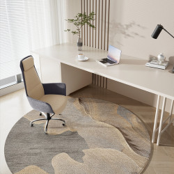 圓形地毯書房臥室辦公化妝椅子墊防滑腳墊感輕奢轉椅地墊新款