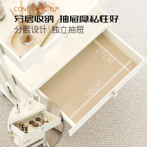 聰明兔美容小推車美容院儀器工具車奶油風置物架 聰明兔美容小推車美容院儀器工具車奶油風置物架