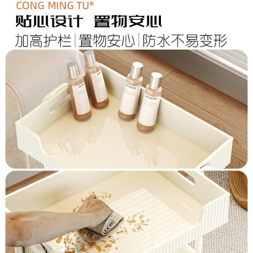 聰明兔美容小推車美容院儀器工具車奶油風置物架 聰明兔美容小推車美容院儀器工具車奶油風置物架