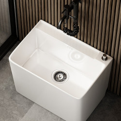 陽台洗拖把池陶瓷家用陽台衛生間大號落地式拖布池墩布池小號地盆