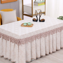 新款薄款夏季電爐罩烤火套茶幾罩全包家用防塵罩長方形烤火桌子罩