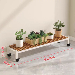 帶輪花架子客廳落地式新款可移動陽台置物架庭院多層階梯式花盆架