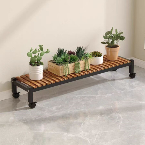帶輪花架子客廳落地式新款可移動陽台置物架庭院多層階梯式花盆架 帶輪花架子客廳落地式新款可移動陽台置物架庭院多層階梯式花盆架
