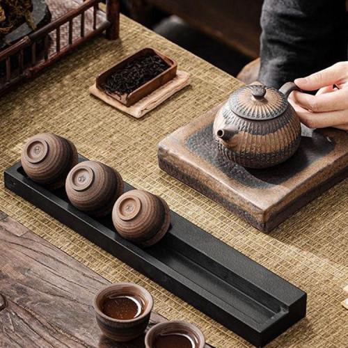 烏金石茶具架子茶杯架瀝水杯托家用茶道配件架置物架瀝水收納雙用 烏金石茶具架子茶杯架瀝水杯托家用茶道配件架置物架瀝水收納雙用