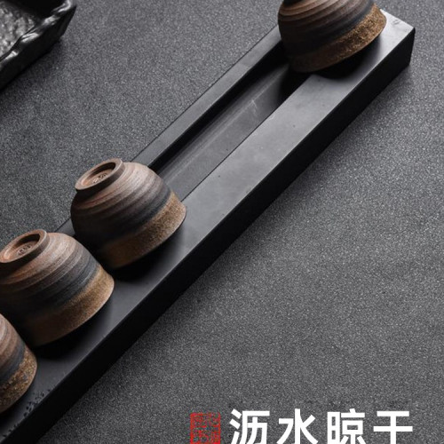 烏金石茶具架子茶杯架瀝水杯托家用茶道配件架置物架瀝水收納雙用 烏金石茶具架子茶杯架瀝水杯托家用茶道配件架置物架瀝水收納雙用