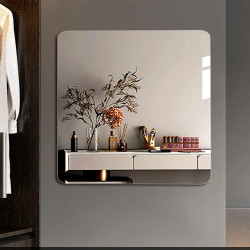 浴室鏡貼牆自粘亞克力軟鏡子臥室家用出租房穿衣全身鏡方形化妝鏡