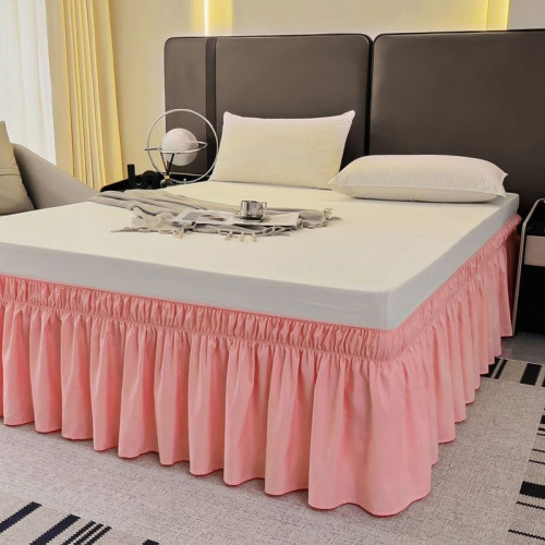 2025新款白色法式公主風松緊床圍床裙遮醜下擺不帶床面花邊松緊裙