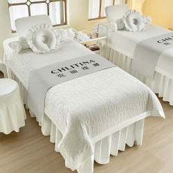 2025新款推拿理療按摩床單美容院床罩四件套輕奢感