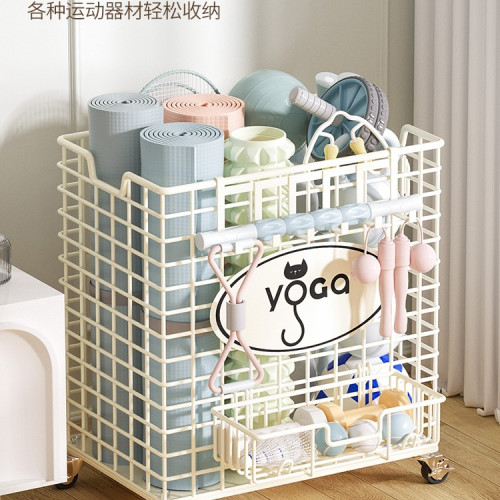 瑜珈墊收納筐家用健身運動器材球類收納筒放啞鈴羽毛球夾縫置物架 瑜珈墊收納筐家用健身運動器材球類收納筒放啞鈴羽毛球夾縫置物架