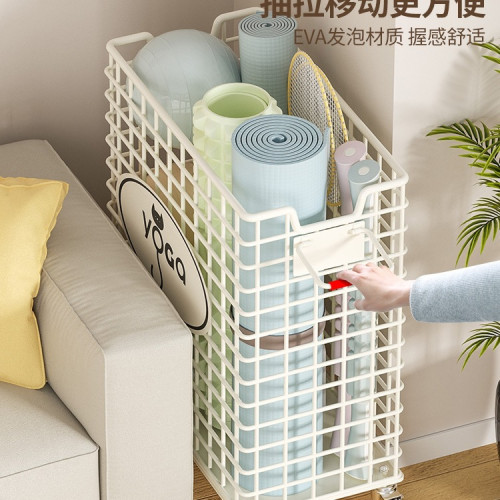 瑜珈墊收納筐家用健身運動器材球類收納筒放啞鈴羽毛球夾縫置物架 瑜珈墊收納筐家用健身運動器材球類收納筒放啞鈴羽毛球夾縫置物架
