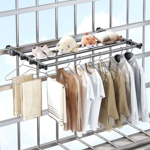 晾衣架陽台家用曬衣架宿舍掛衣學生宿舍室內折曡晾衣桿窗戶曬被子 晾衣架陽台家用曬衣架宿舍掛衣學生宿舍室內折曡晾衣桿窗戶曬被子